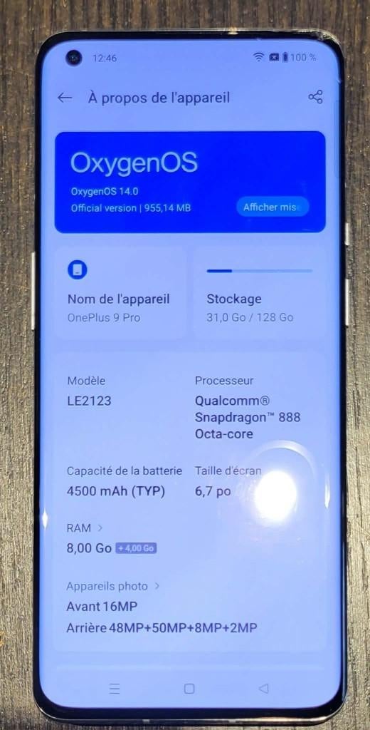 OnePlus 9 Pro (LE2123) - 128 Go / 8 Go RAM, Telecommunicatie, Ophalen, Gebruikt, Klassiek of Candybar, Zonder simlock
