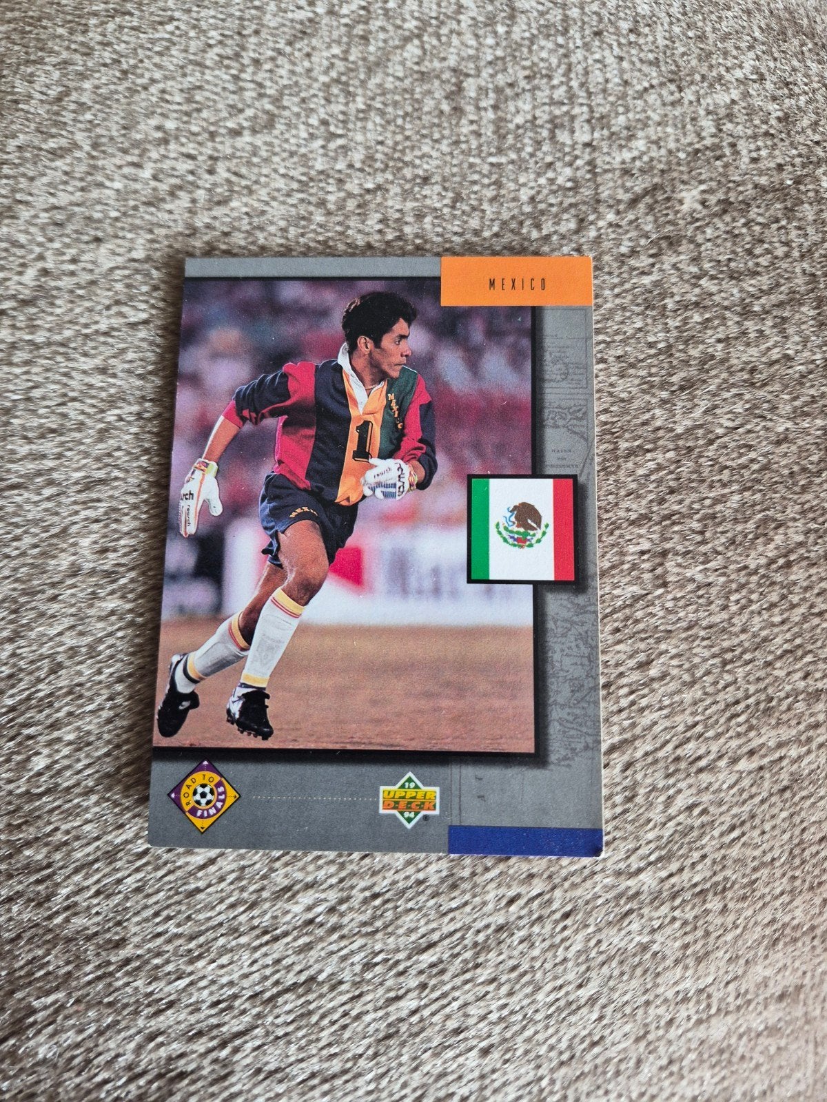 Jorge Campos Voetbalkaart - Upper Deck World 1994, Verzamelen, Ophalen of Verzenden