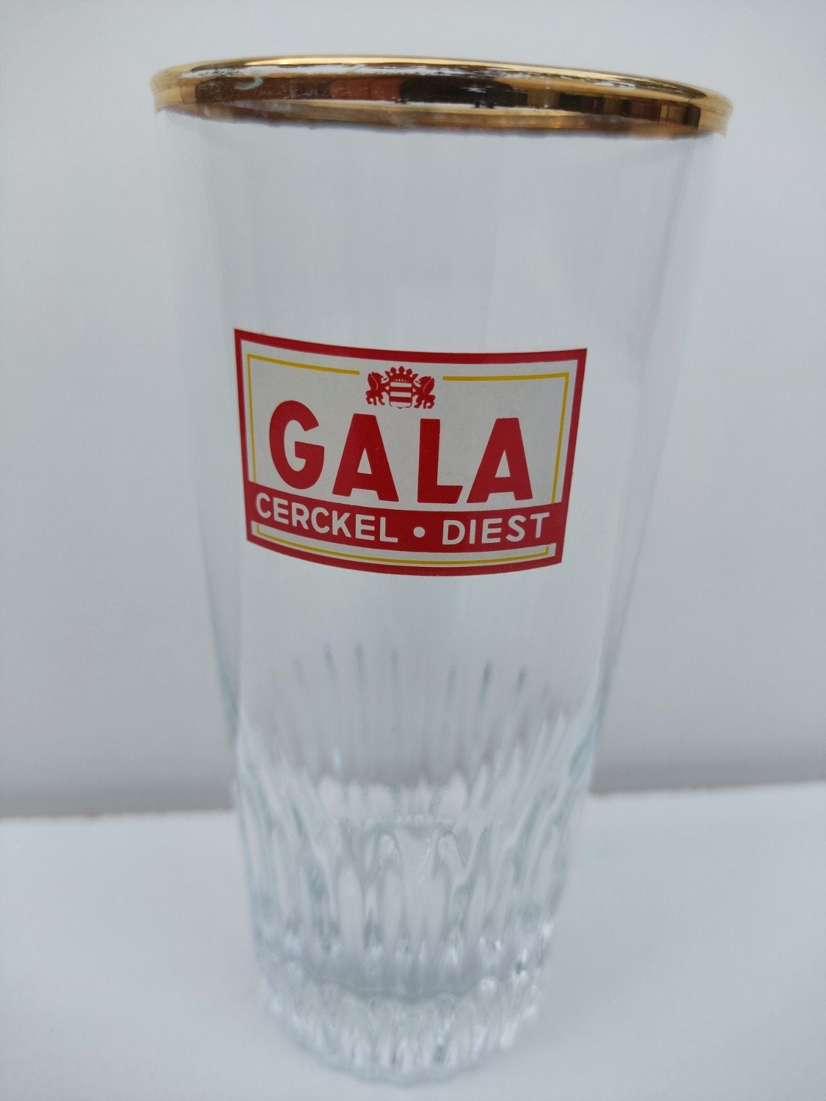 Vintage Gala Pils Bierglas - Brouwerij Cerckel Diest - Met G, Ophalen, Zo goed als nieuw, Glas of Glazen, Overige merken