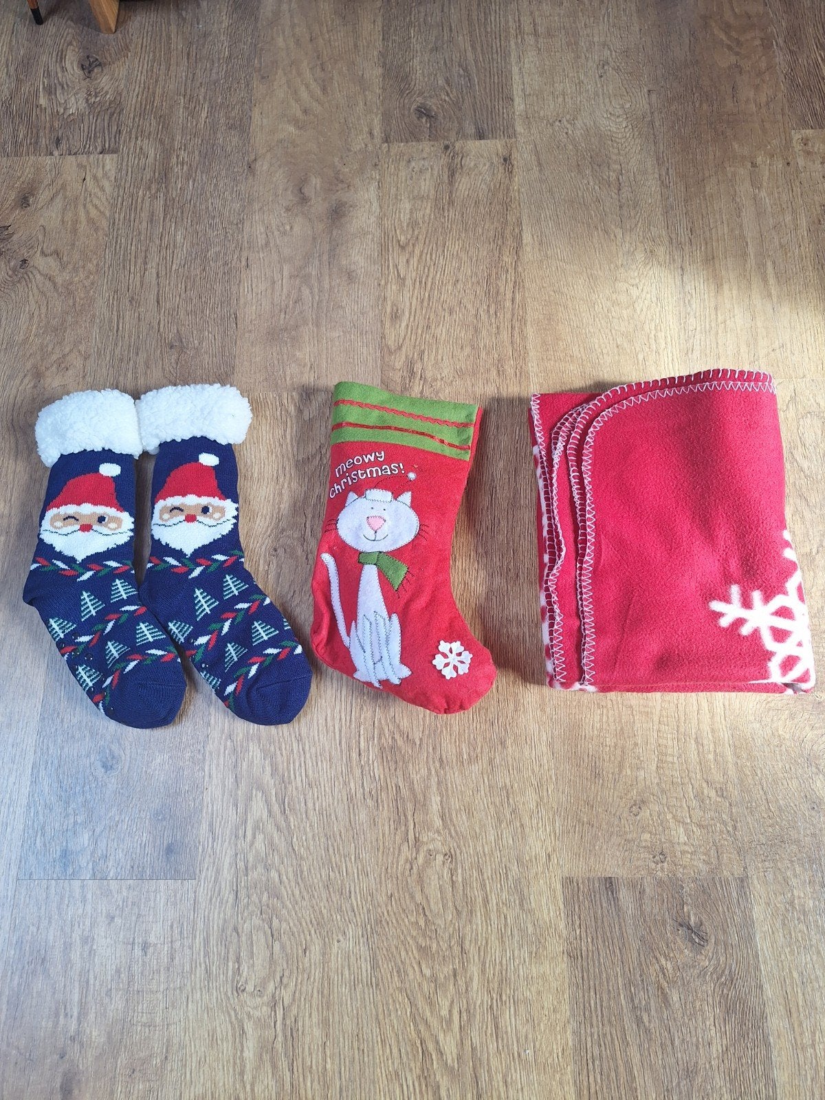 kerstsok en kerstdeken en nieuwe kerstkousen, Diversen, Kerst, Ophalen of Verzenden