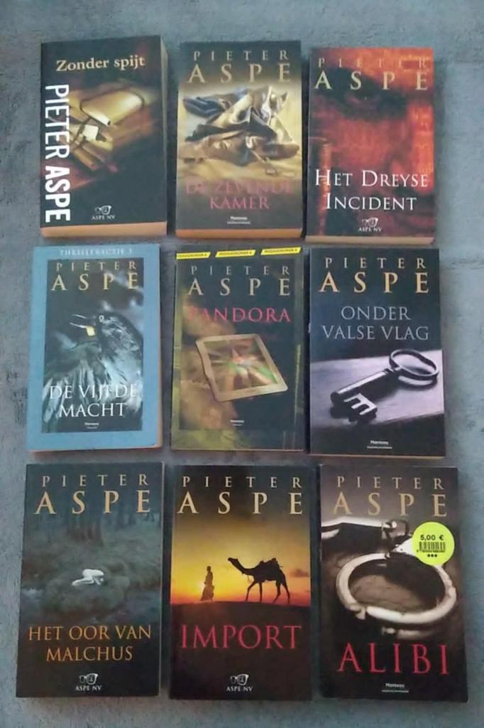 Pieter Aspe boeken, Boeken, Ophalen of Verzenden, Pieter Aspe