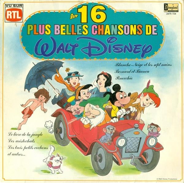 LP/ LES 16 PLUS BELLES CHANSONS DE WALT DISNEY, Ophalen of Verzenden, Zo goed als nieuw, 12 inch