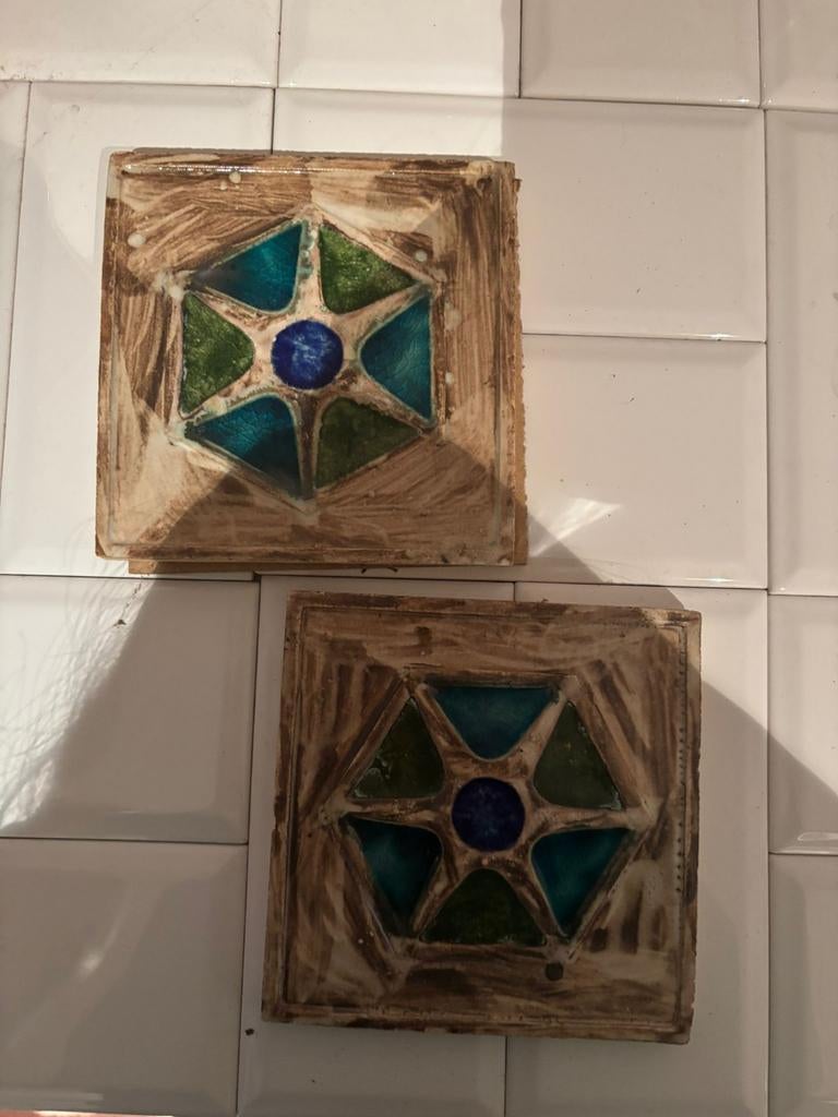 Vintage tegels 15 op 15, Antiek en Kunst, Kunst | Schilderijen | Modern, Ophalen