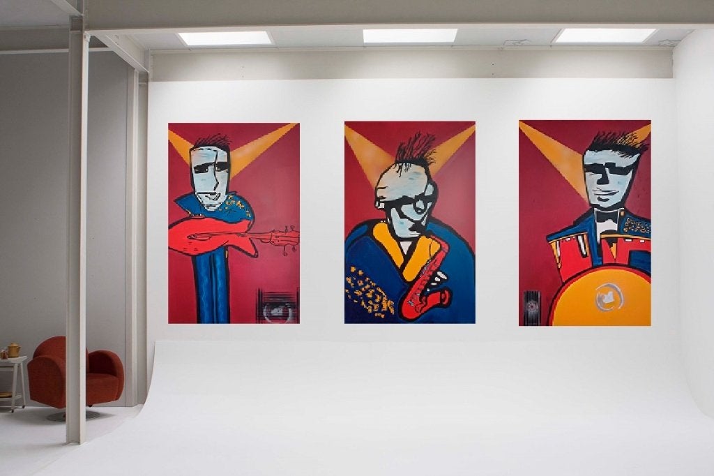 groot drieluik herman brood stijl, Ophalen of Verzenden, Gemengde techniek