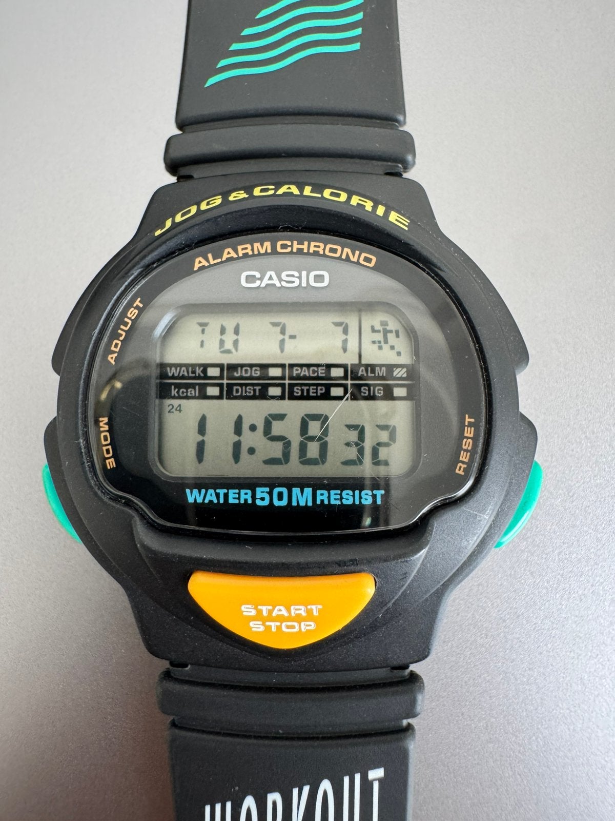 Casio LJC-10 Jog & Calorie vintage horloge uit 1994, Ophalen of Verzenden, Conditie, Gebruikt, Zwart
