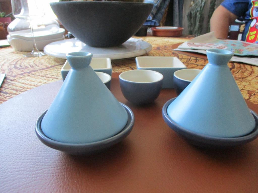 Mini tajine set nieuw, Huis en Inrichting, Keuken | Servies, Keramiek, Nieuw, Ophalen of Verzenden, Effen
