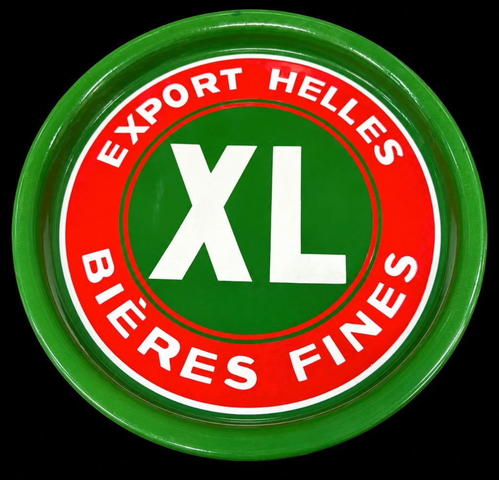 Plateau émaillé publicitaire EXPORT XL HELLES Bières FINES, Envoi