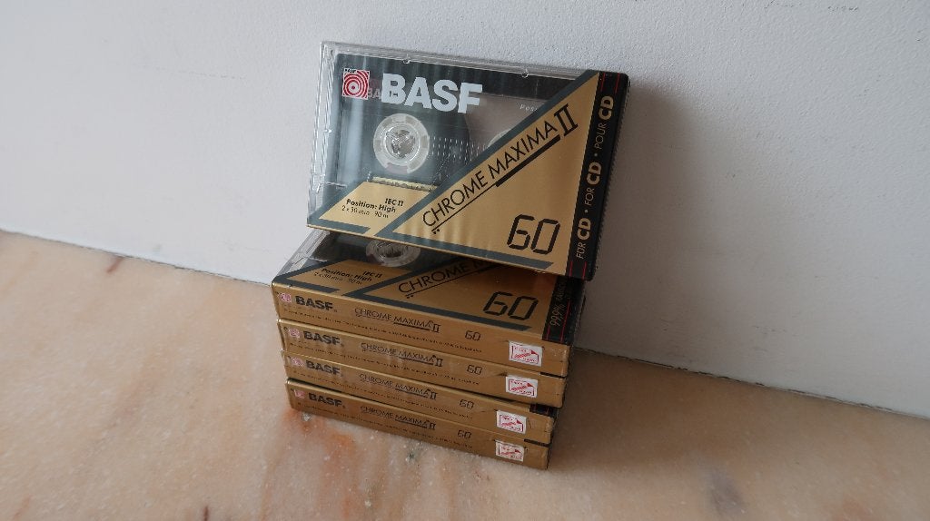 BASF Chrome Maxima II - 60, CD & DVD, Cassettes audio, Enlèvement ou Envoi, Neuf, dans son emballage, 2 à 25 cassettes audio, Vierge