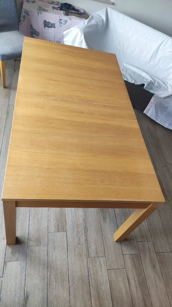 table de salle à manger avec rallonges, Ophalen, Gebruikt, Bois, 50 tot 100 cm