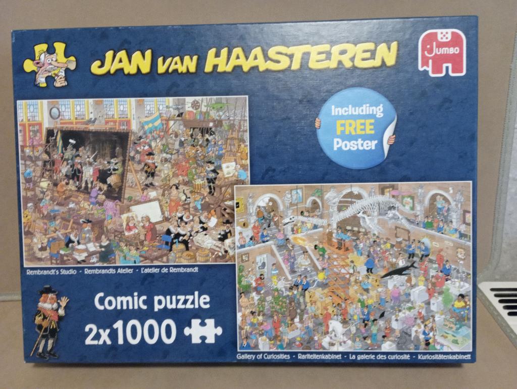 Jan van Haasteren  2 x 1000 st, Ophalen of Verzenden, 500 t/m 1500 stukjes, Zo goed als nieuw, Legpuzzel