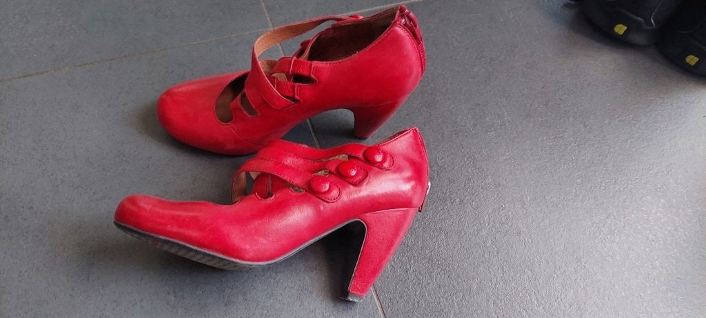 Miz Mooz Rode schoentjes met hak, Rouge, Miz mooz, Enlèvement ou Envoi, Chaussures à haut talons