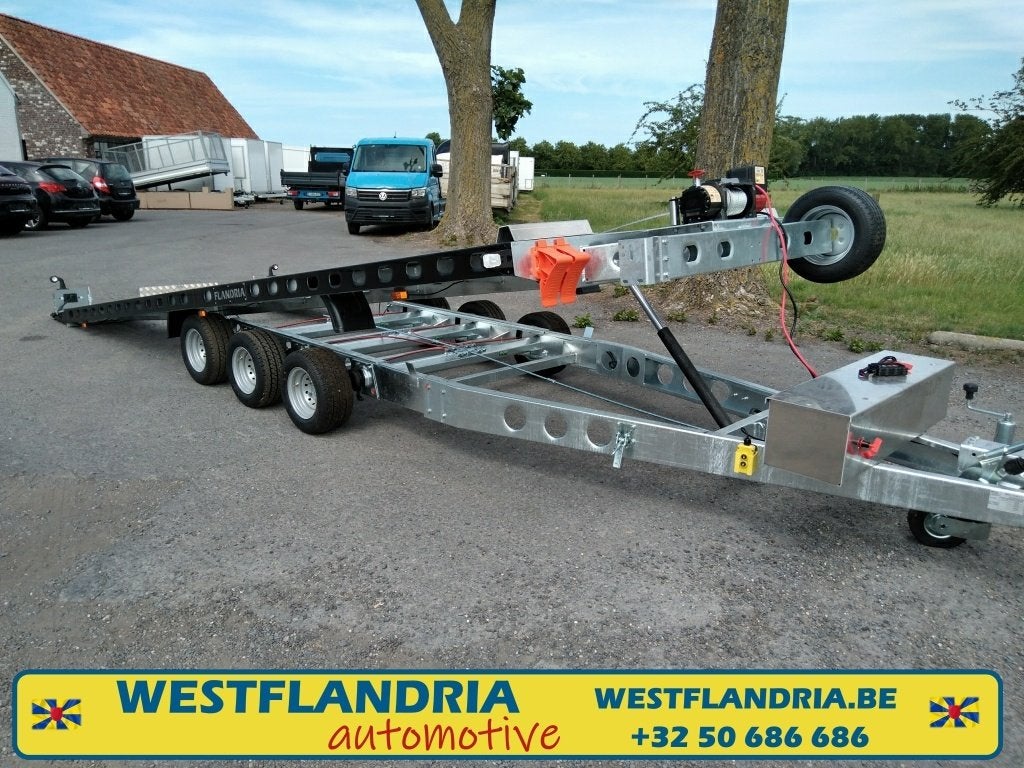 Autotrailer 3500 kg, elektr kantelen en elektr lier - PROMO, Ophalen, Nieuw