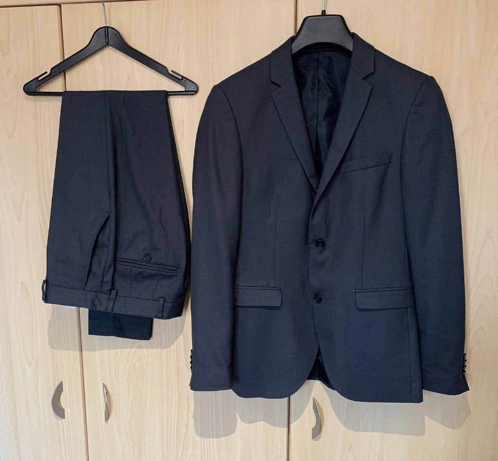 kostuum pak blauw premium by jack&jones +-18 jaar, Blauw, Jack&Jones, Ophalen of Verzenden, Zo goed als nieuw
