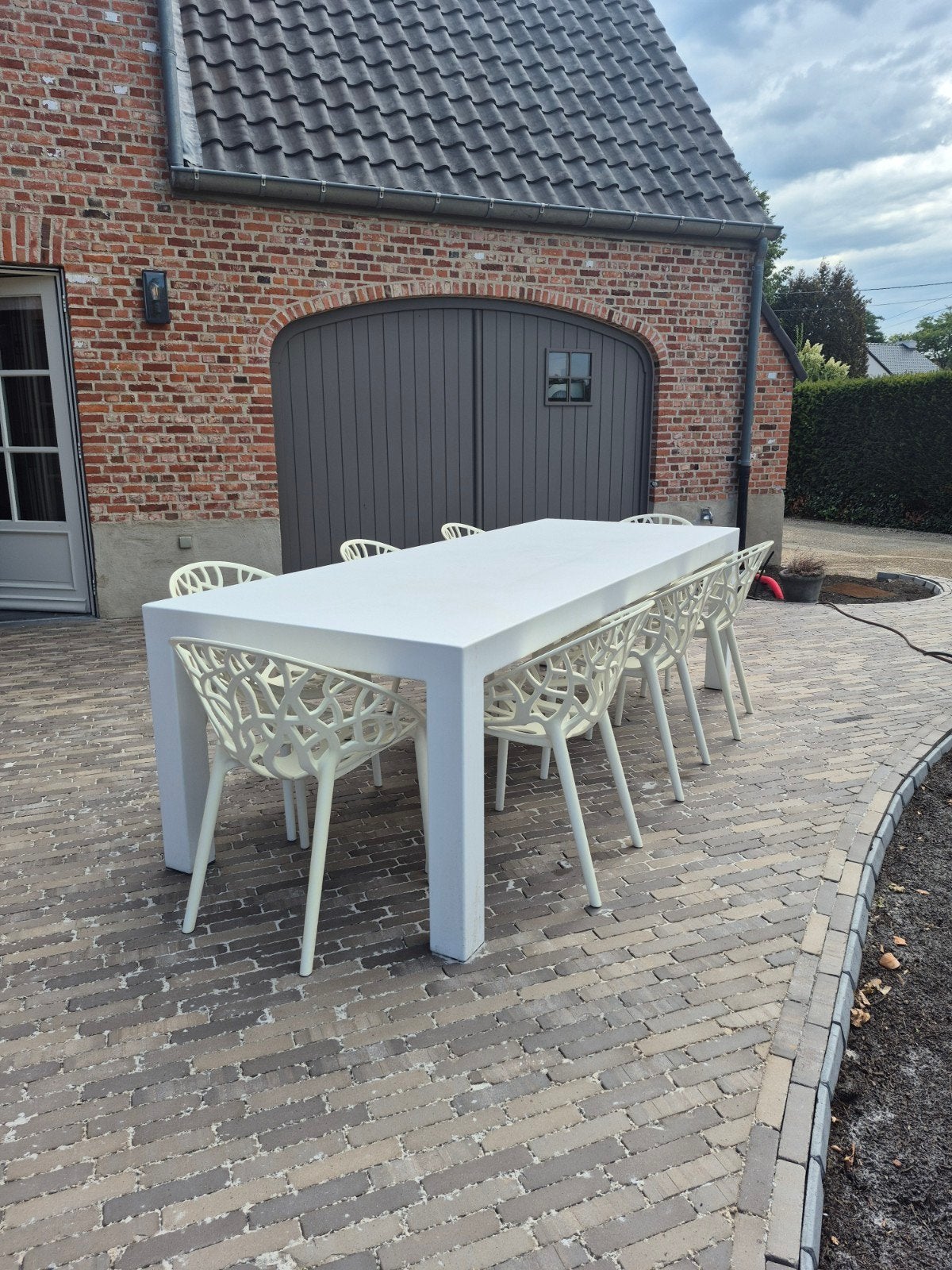 Tuintafel 2,60 x 1,00, Tuin en Terras, Ophalen, Zo goed als nieuw, Rechthoekig, Metaal