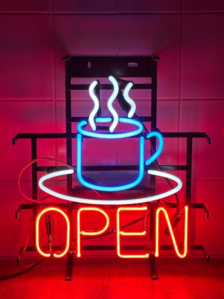 neon open - 230V, Collections, Marques & Objets publicitaires, Utilisé, Table lumineuse ou lampe (néon), Enlèvement ou Envoi