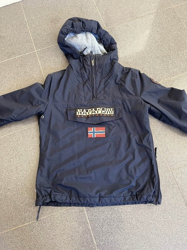 Veste à capuche doublée bleue Napapijri, Enlèvement ou Envoi, Napapijri, Bleu, Taille 52/54 (L)
