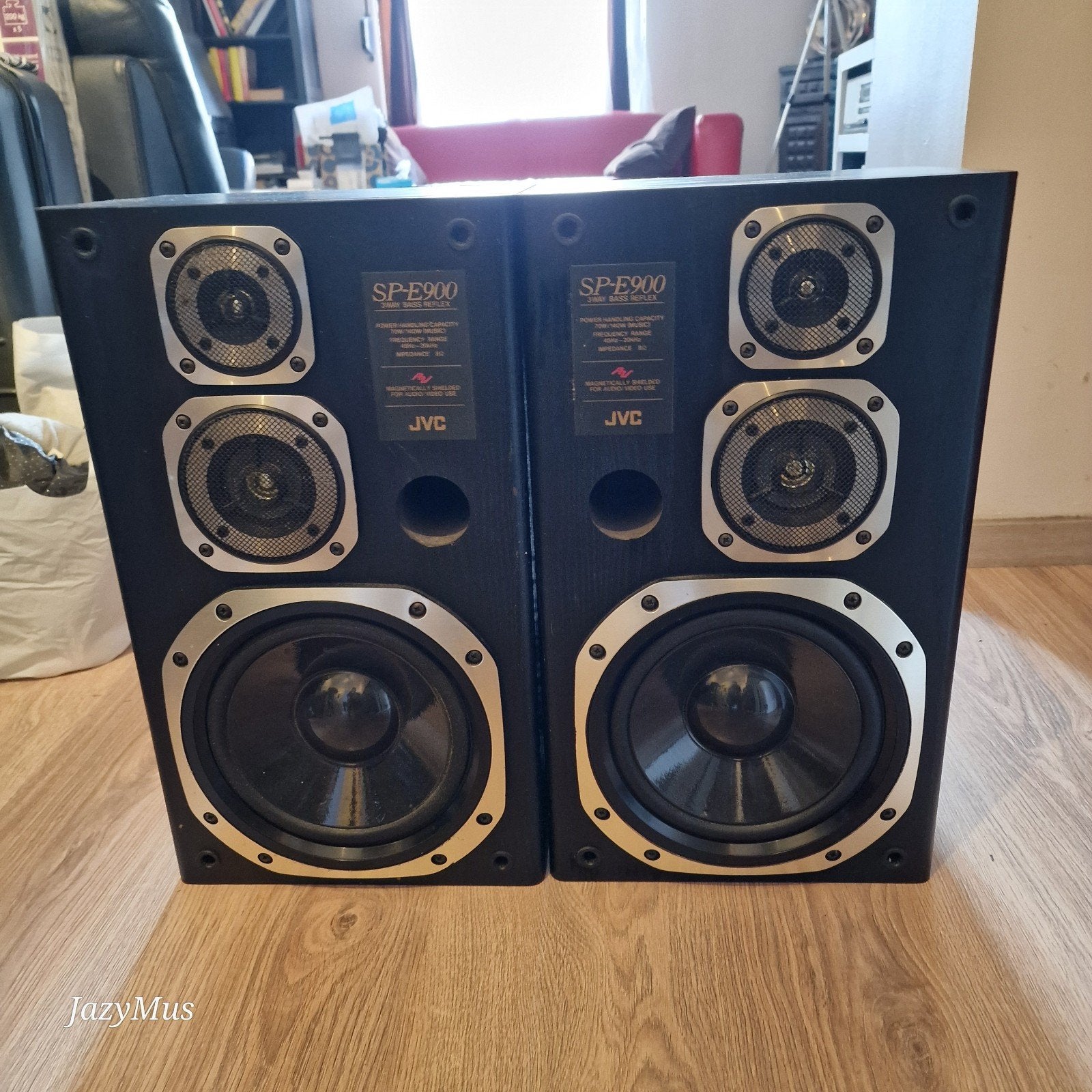 HAUT-PARLEURS HIFI JVC SP-E900 (avec câbles), Bass-reflex, Enlèvement, JVC