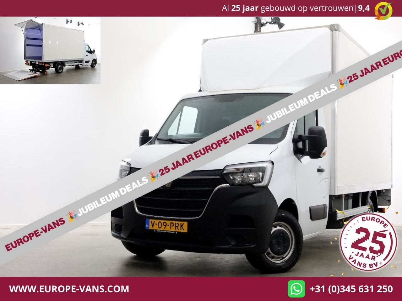 Renault Master T35 2.3 dCi 145pk Bakwagen met laadklep 960kg, Auto's, Bestelwagens en Lichte vracht, Renault, Wit, Bedrijf, Onderhoudsboekje
