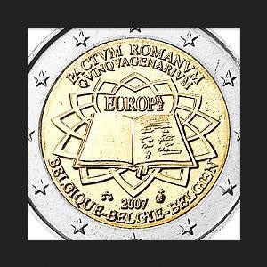 2 euro sp. Uitg. Frankrijk 2007 Verdr. V. Rome, Postzegels en Munten, Ophalen of Verzenden, Frankrijk, 2 euro, Losse munt