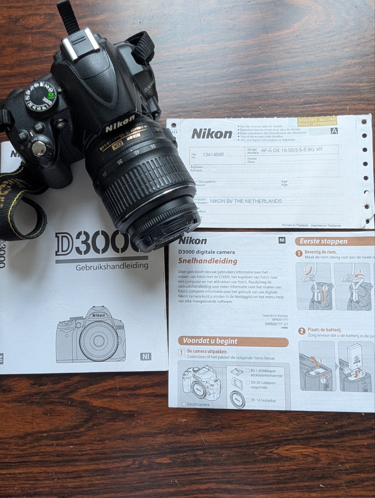 Nikon D3000 met tas, draagriem, lader etc no, Autres marques, Lampe intégrée, Caméra, Enlèvement