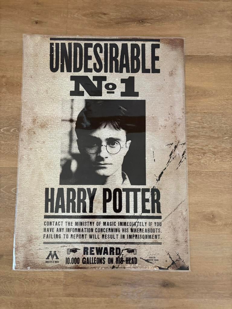 Poster plastifié Harry Potter 70 x 50 cm, Verzamelen, Harry Potter, Ophalen, Gebruikt, Boek of Poster