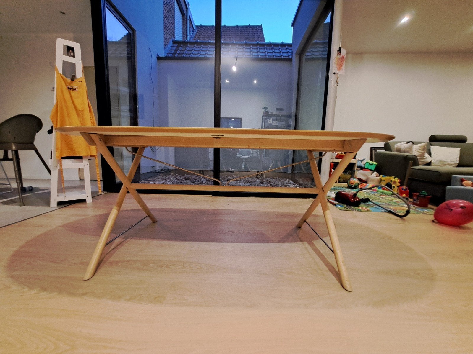 Eettafel - Ovaal - Wit - 185x90, Huis en Inrichting, Ophalen, Gebruikt, 50 tot 100 cm, Vijf personen of meer