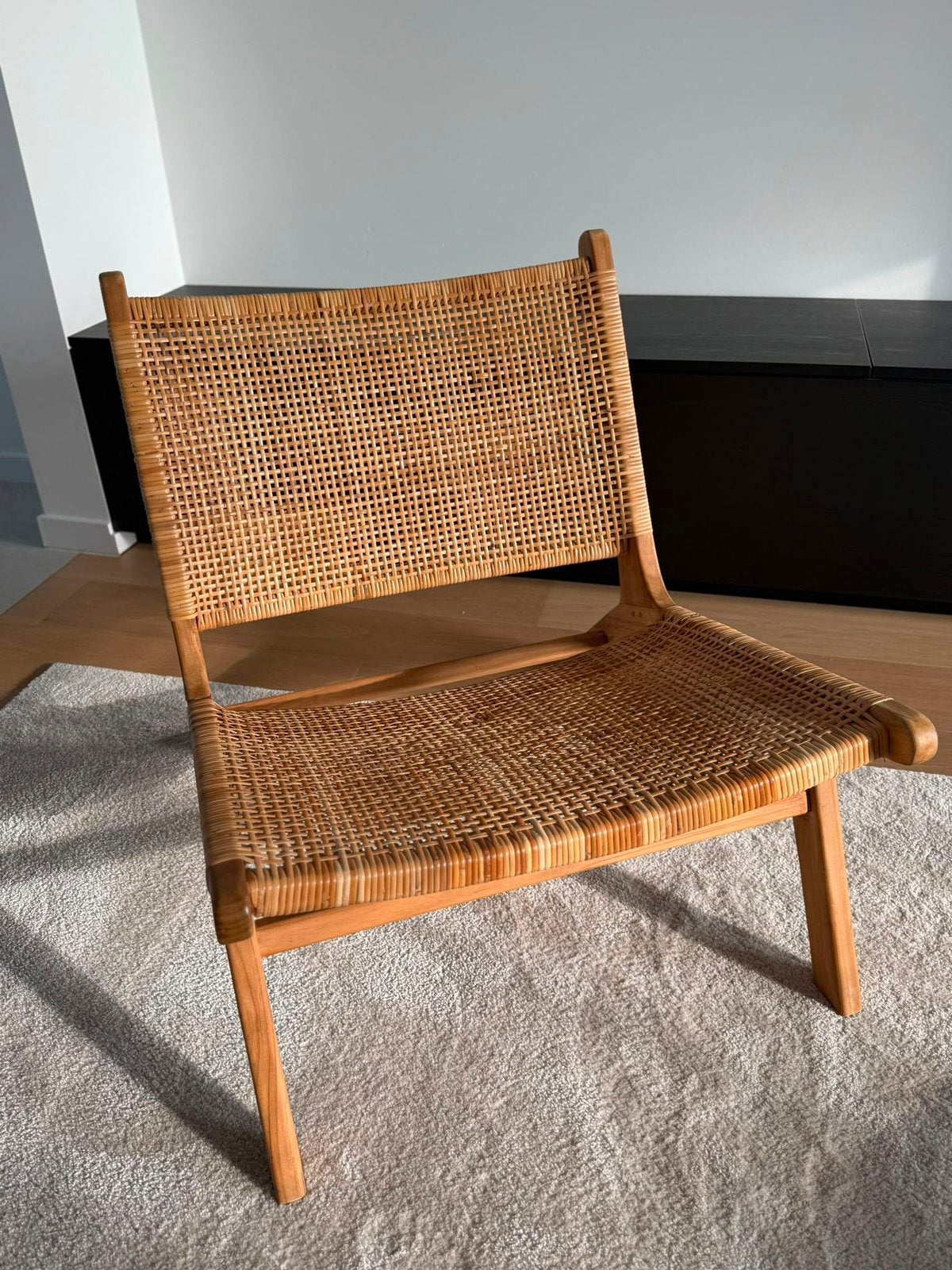 Set van 2 Rotan stoelen, Huis en Inrichting, Ophalen, Gebruikt, Twee, Bruin