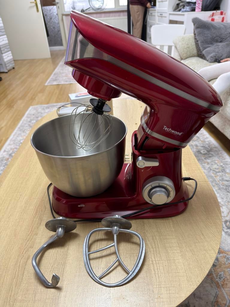 Prachtige rode Techwood Keukenmachine / Standmixer, Elektronische apparatuur, Keukenmixers, Zo goed als nieuw, Ophalen
