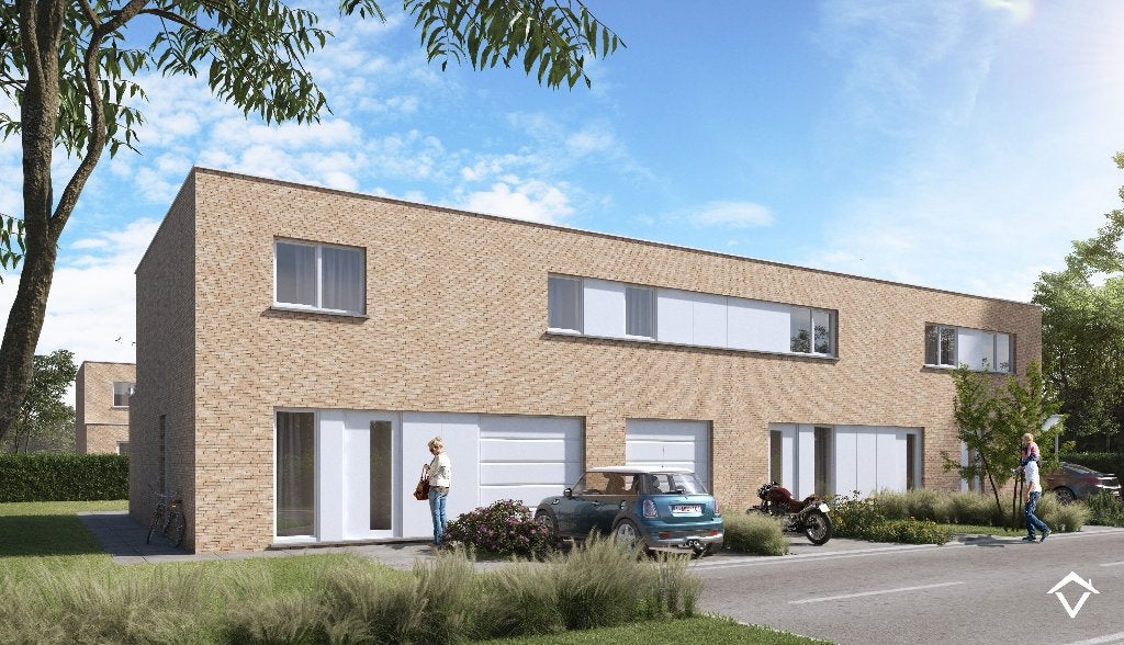 Moderne nieuwbouwwoning met 3 slaapkamers en garage te koop, Immo, 200 tot 500 m², 3 kamers, Hoekwoning, Provincie West-Vlaanderen
