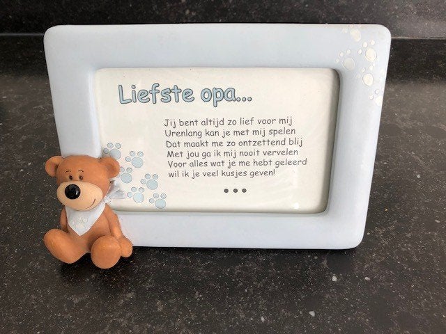 Tekstbordje / Kader met tekst voor opa., Huis en Inrichting, Woonaccessoires | Tekstborden en Spreuken, Tekstbord, 14 cm, Ophalen of Verzenden