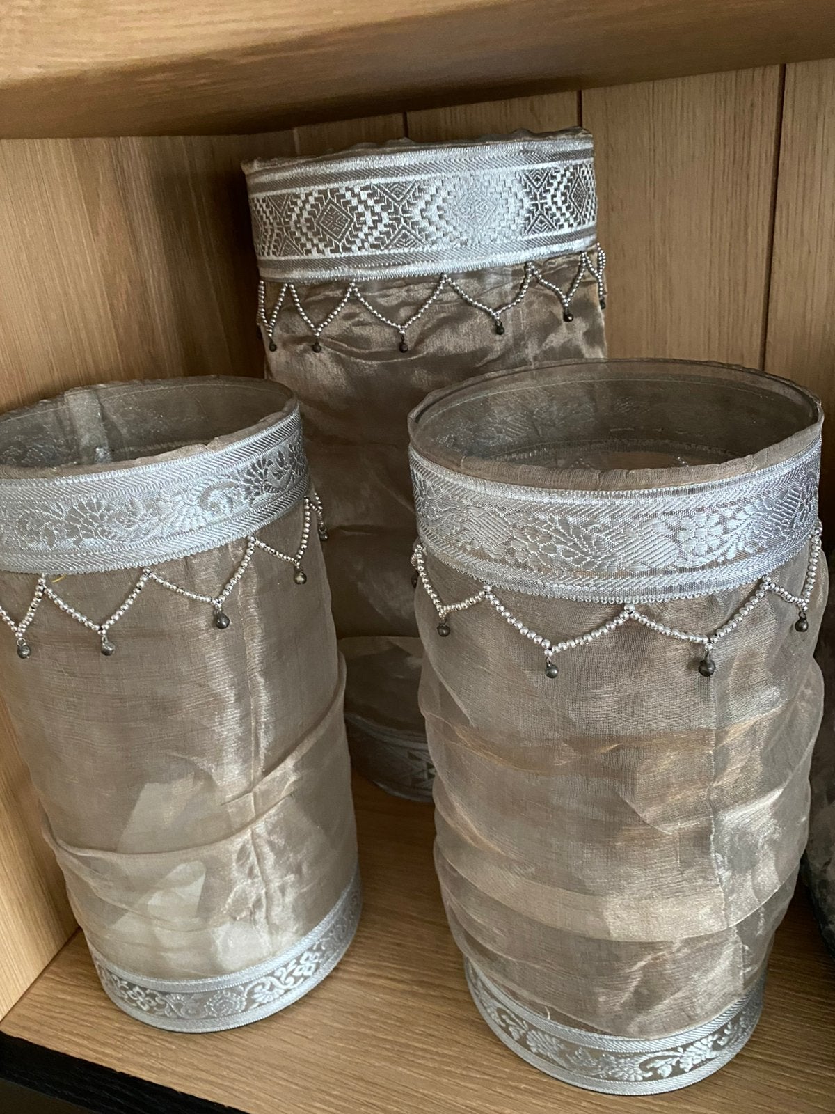 Windlichten grote en kleine, Huis en Inrichting, Ophalen, Zo goed als nieuw, Glas