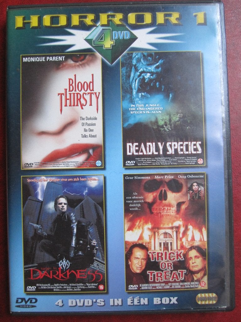 Horror 1 (4 films op 4 disc), Cd's en Dvd's, Dvd's | Horror, Engels, Vanaf 16 jaar, Nederlands, Overige genres