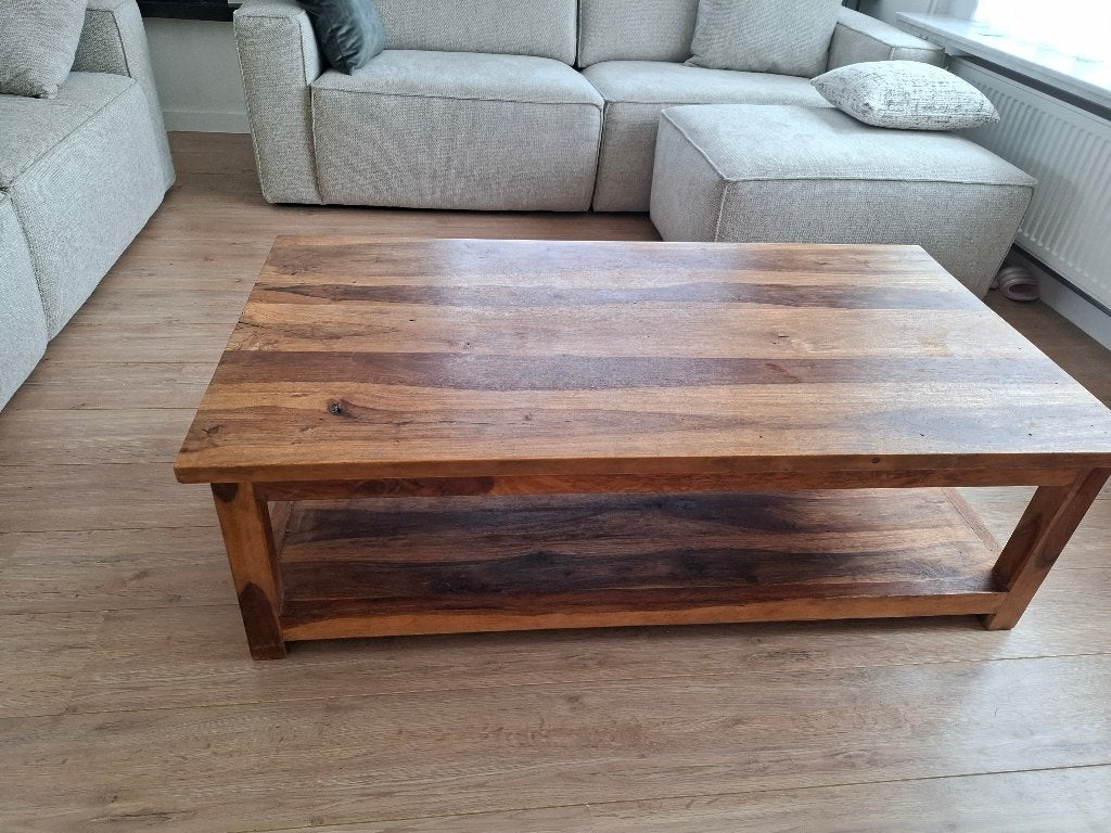 Salontafel weba mango massief, Huis en Inrichting, Ophalen, Gebruikt, 100 tot 150 cm, 50 tot 100 cm
