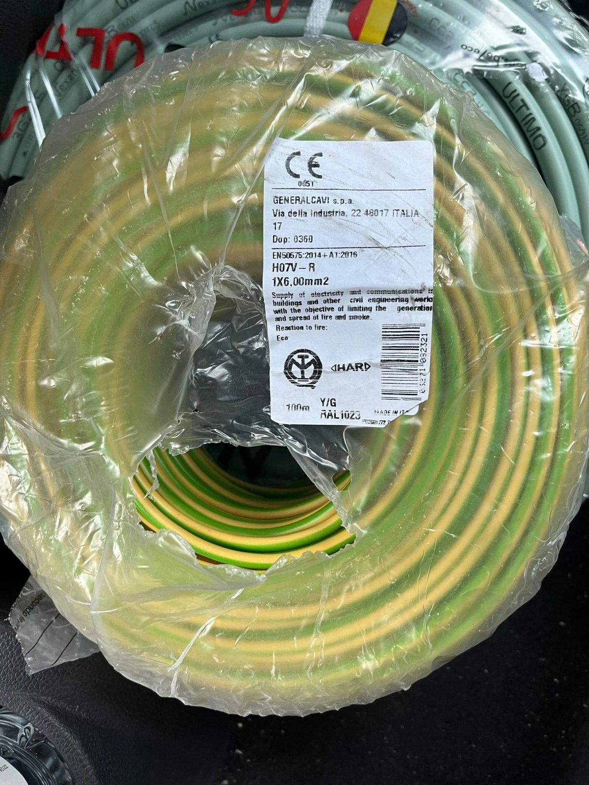 Cable 6carre.  100 m, Enlèvement ou Envoi, Neuf