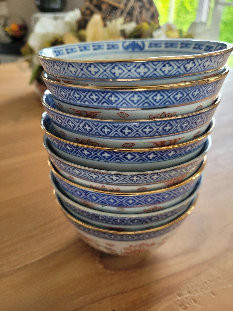 Potjes in Chinees porselein : 8 stuks, Antiek en Kunst, Antiek | Schalen, Ophalen
