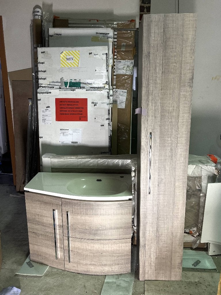 Ensemble meubles et vasque suspendus de salle de bain, Enlèvement, Comme neuf, Meuble lavabo