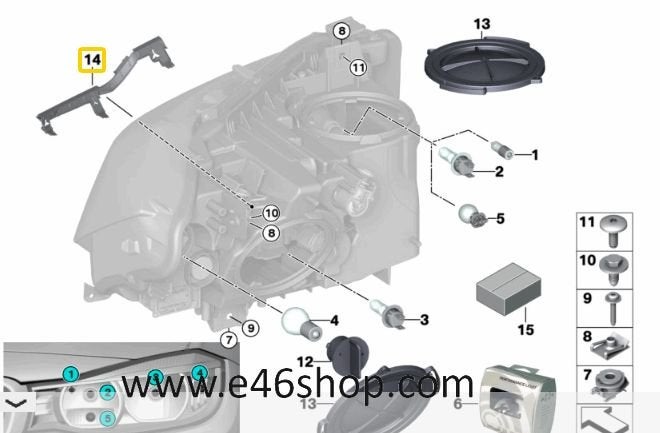 Koplamp lijst BMW F30 F31 oe 63117400479 links, Auto-onderdelen, -, -, Nieuw, Ophalen of Verzenden