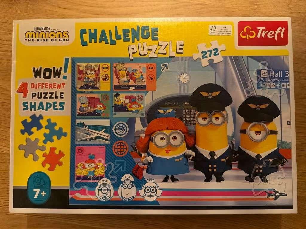 Minions Challenge Puzzel - 272 stukjes, Hobby en Vrije tijd, Verzenden