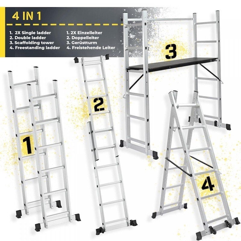 2x6 aluminium steigerladder, Doe-het-zelf en Bouw, Ophalen of Verzenden, Gebruikt, Overige typen, Minder dan 2 meter