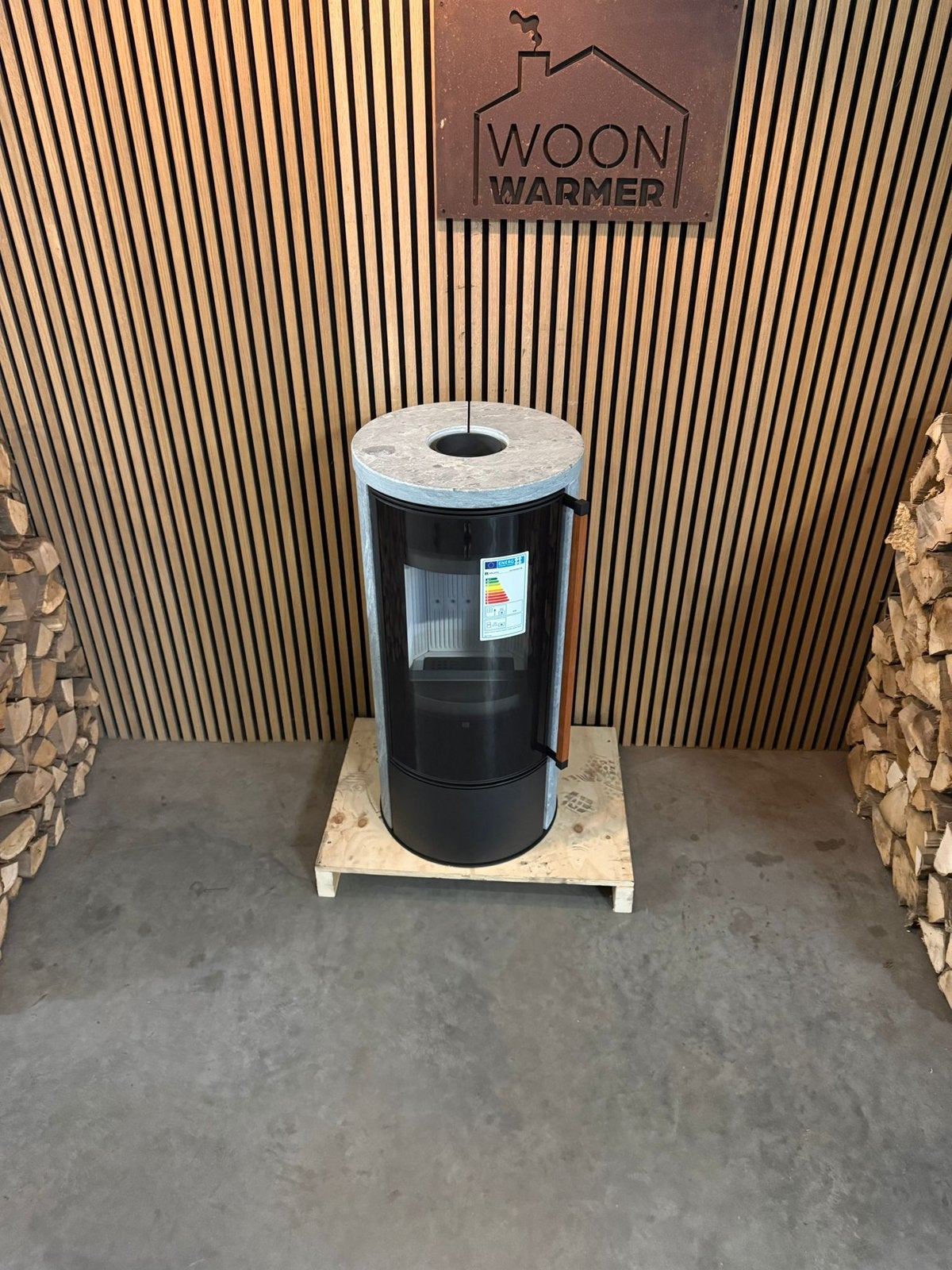 26021 Speksteenkachel Bålstil ULV, Huis en Inrichting, Ophalen, Vrijstaand, Hout, Nieuw