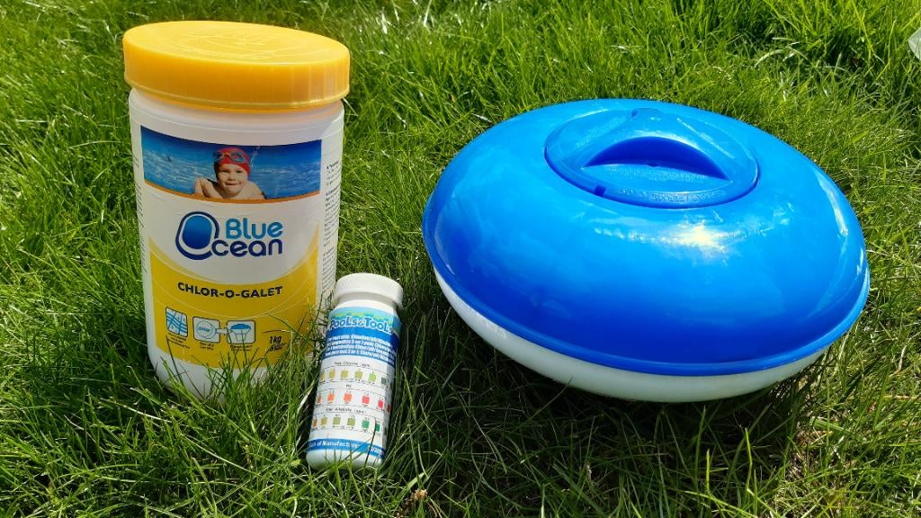 Opblaasbaar zwembad Intex+toebehoren, Jardin & Terrasse, Accessoires de piscine, Utilisé, Autres types, Enlèvement