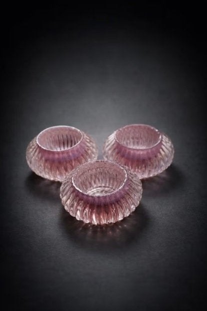 Trois bougeoirs pour bougies chauffe plat en verre, Enlèvement, Verre