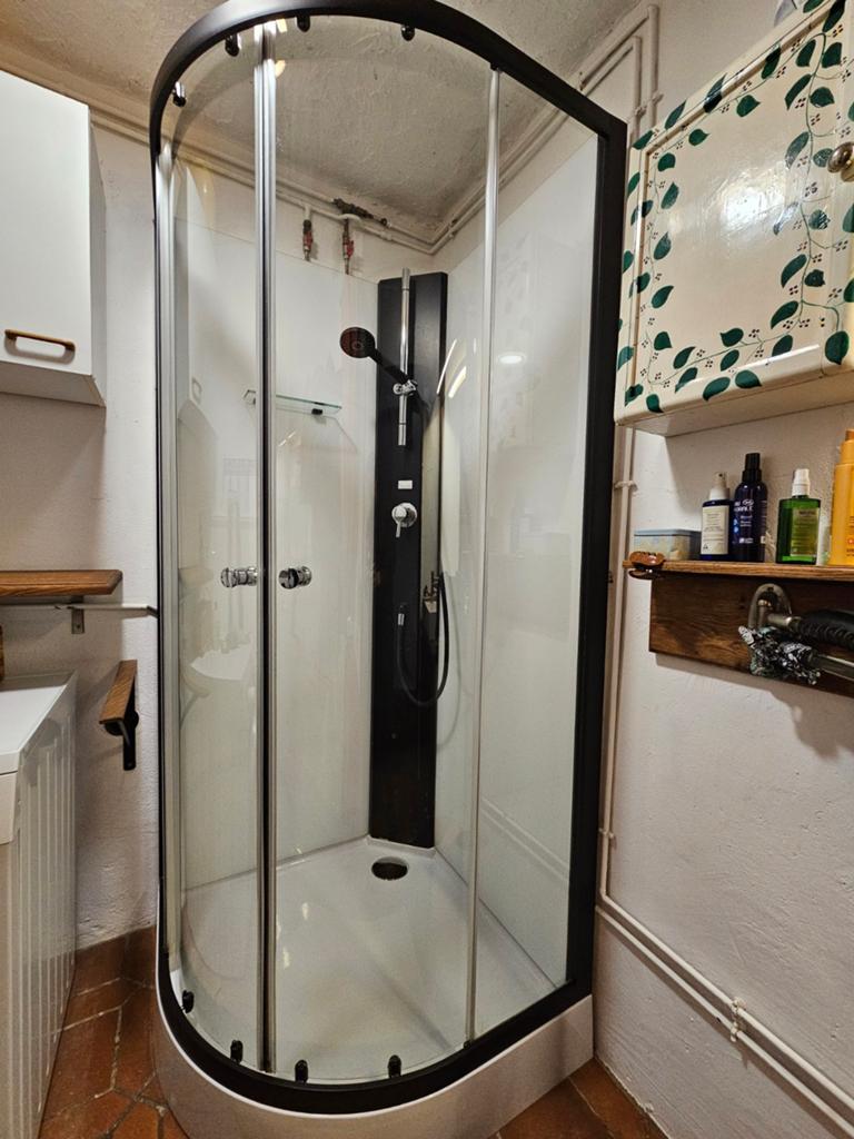 Cabinet de douche  arrondie Aurlane 90x90x210 cm, Ophalen, Gebruikt, Met douche