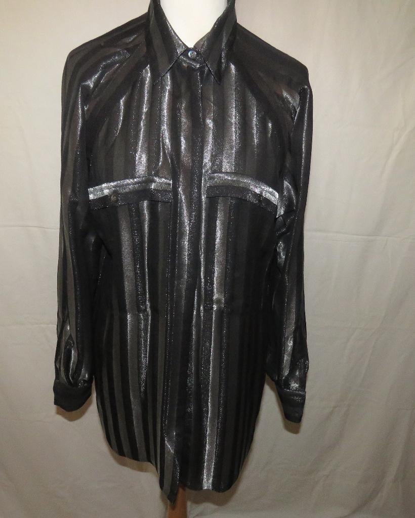 Chemise Escada de Margaretha Ley en soie, taille 38, Enlèvement ou Envoi, Taille 38/40 (M), Noir