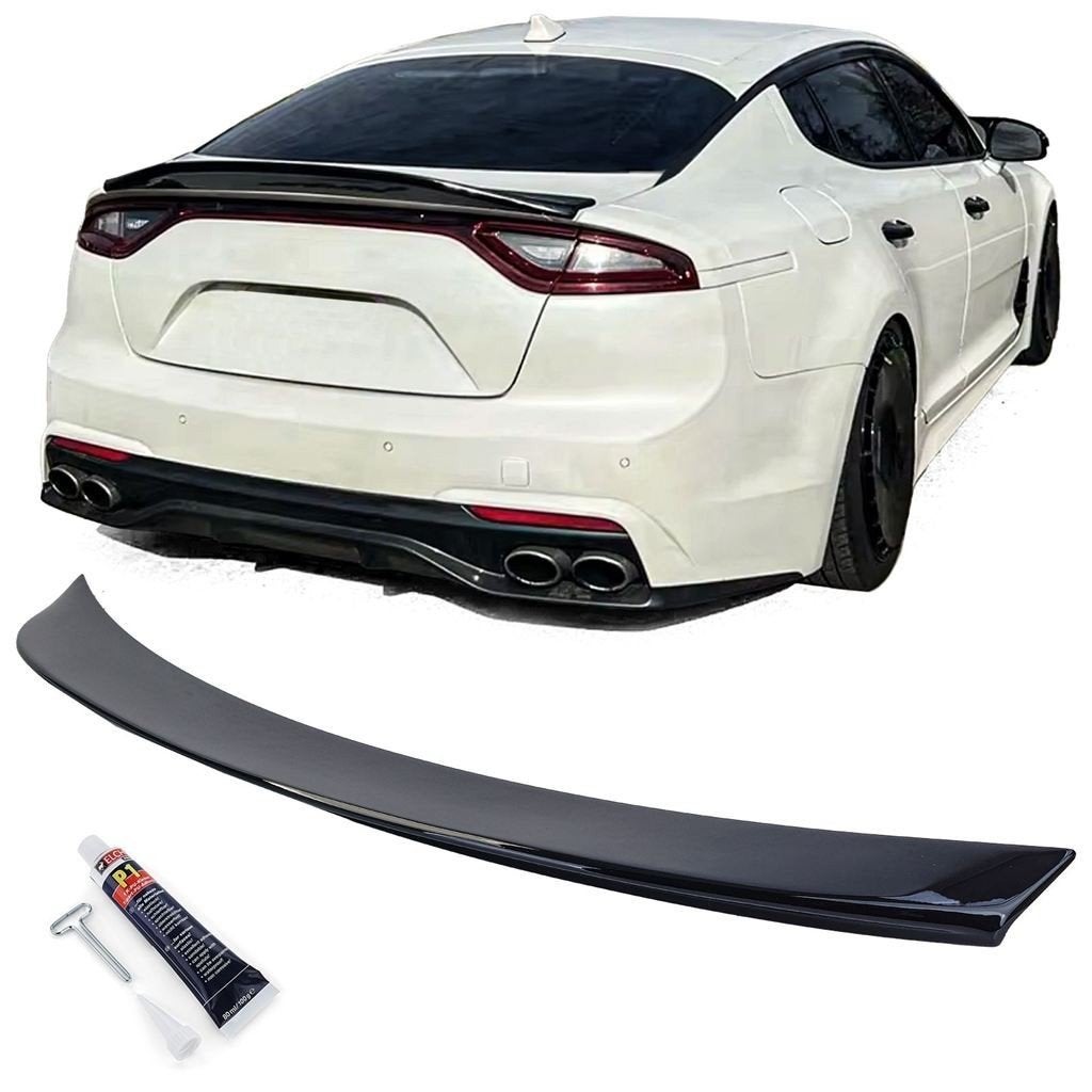 Achterklep Spoiler Voor Kia Stinger Glans Zwart, Verzenden