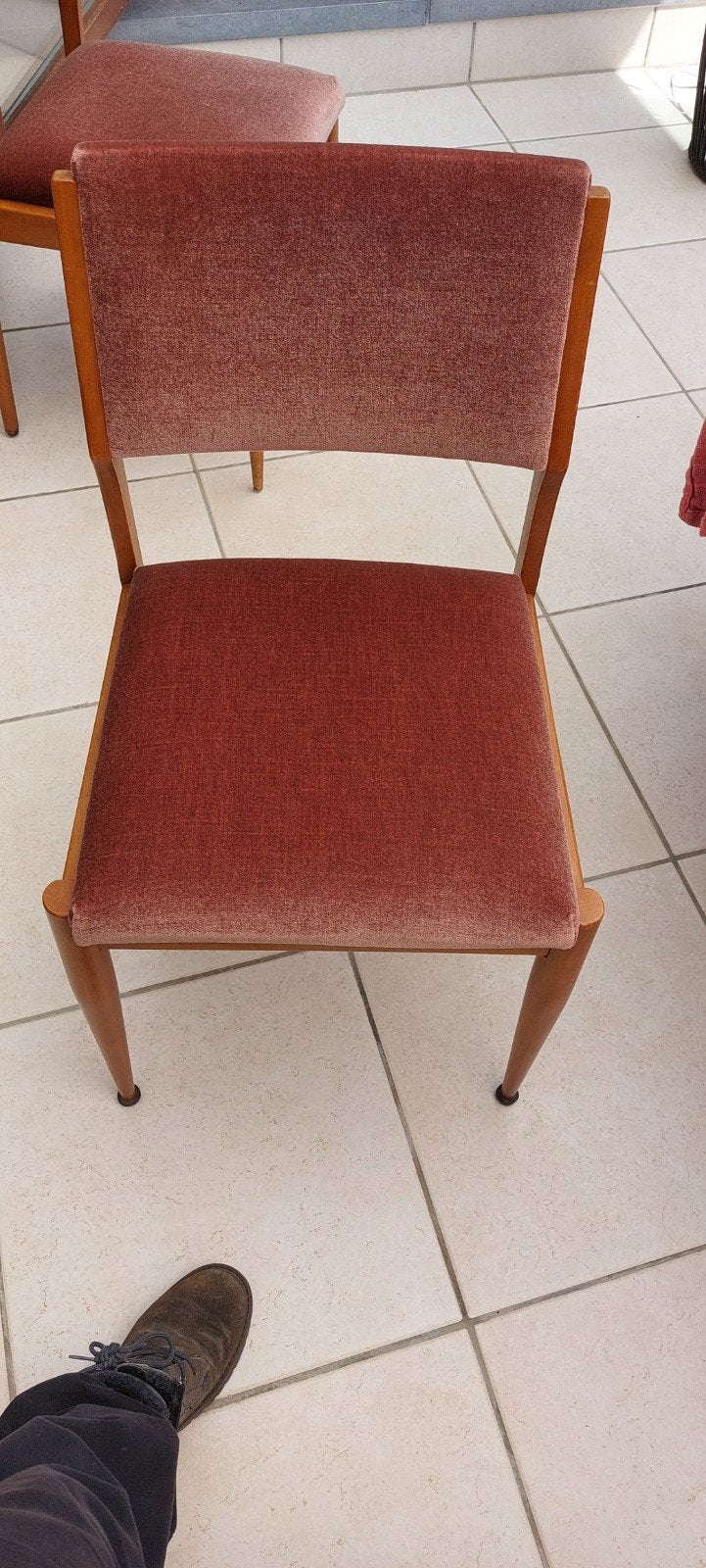 6 vintage stoelen, Huis en Inrichting, Stoelen, Ophalen, Hout