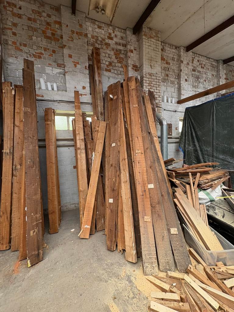 Houten balken, Tuin en Terras, Palen, Balken en Planken, Ophalen, Zo goed als nieuw, Balken