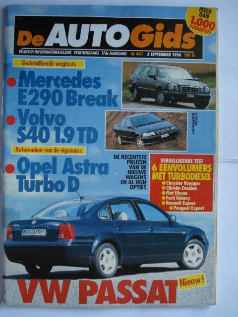 AutoGids 441 Volvo S40 Chrysler Voyager Hyundai Coupé Astra, Boeken, Auto's | Folders en Tijdschriften, Gelezen, Algemeen, Verzenden