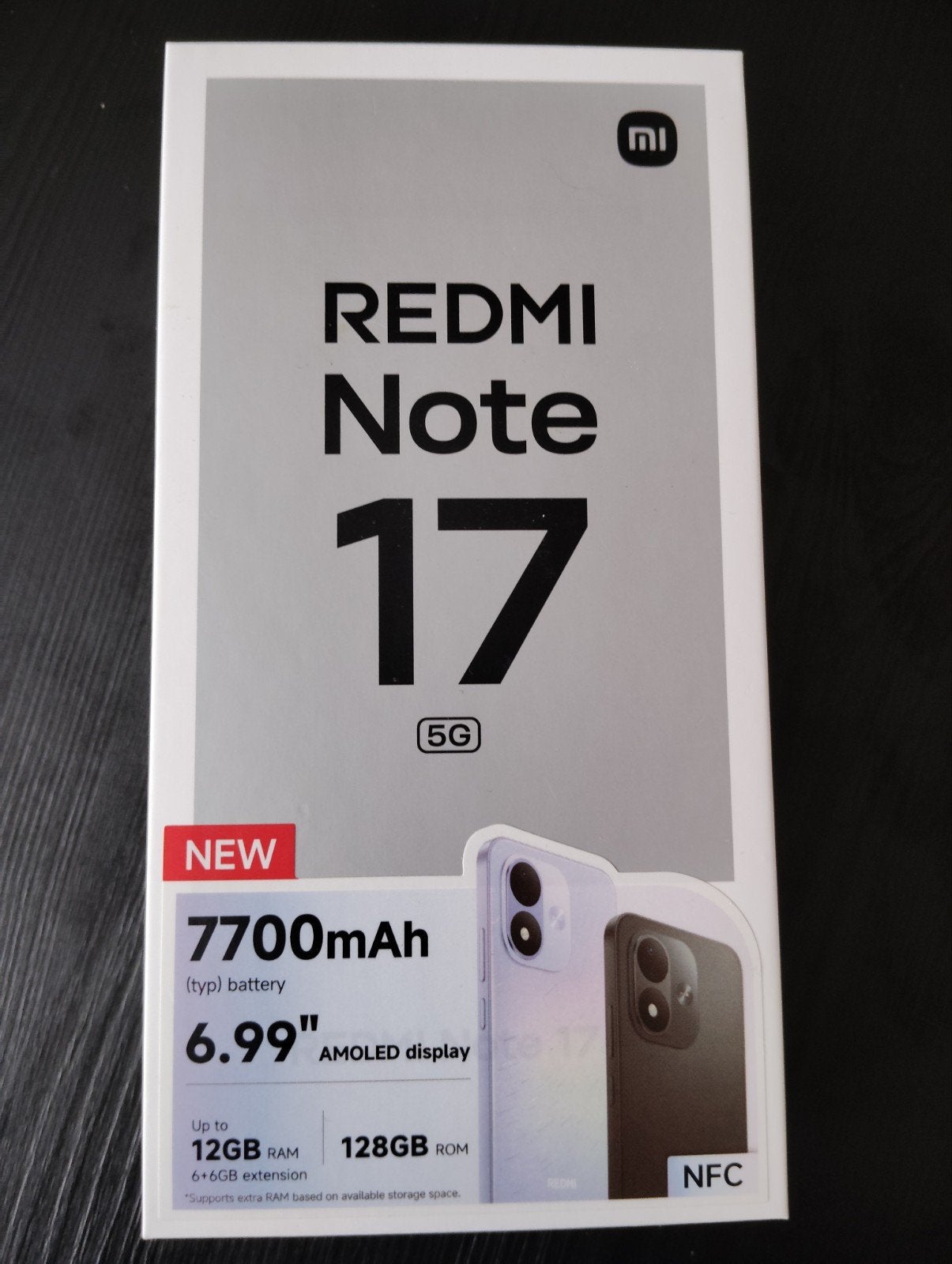 Xiaomi REDMI Note 17 5G Black 6GB RAM 128GB ROM, Neuf, Enlèvement ou Envoi, Classique ou Candybar, 6 mégapixels ou plus