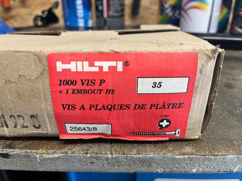 Hilti 1000 Vis Plaques de Plâtre 35mm – Neuf, Doe-het-zelf en Bouw, Ophalen, Nieuw, Minder dan 50 mm, Schroeven